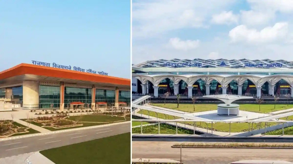 Inauguration of Gwalior Airport's new terminal by Rajmata Vijayaraje Scindia